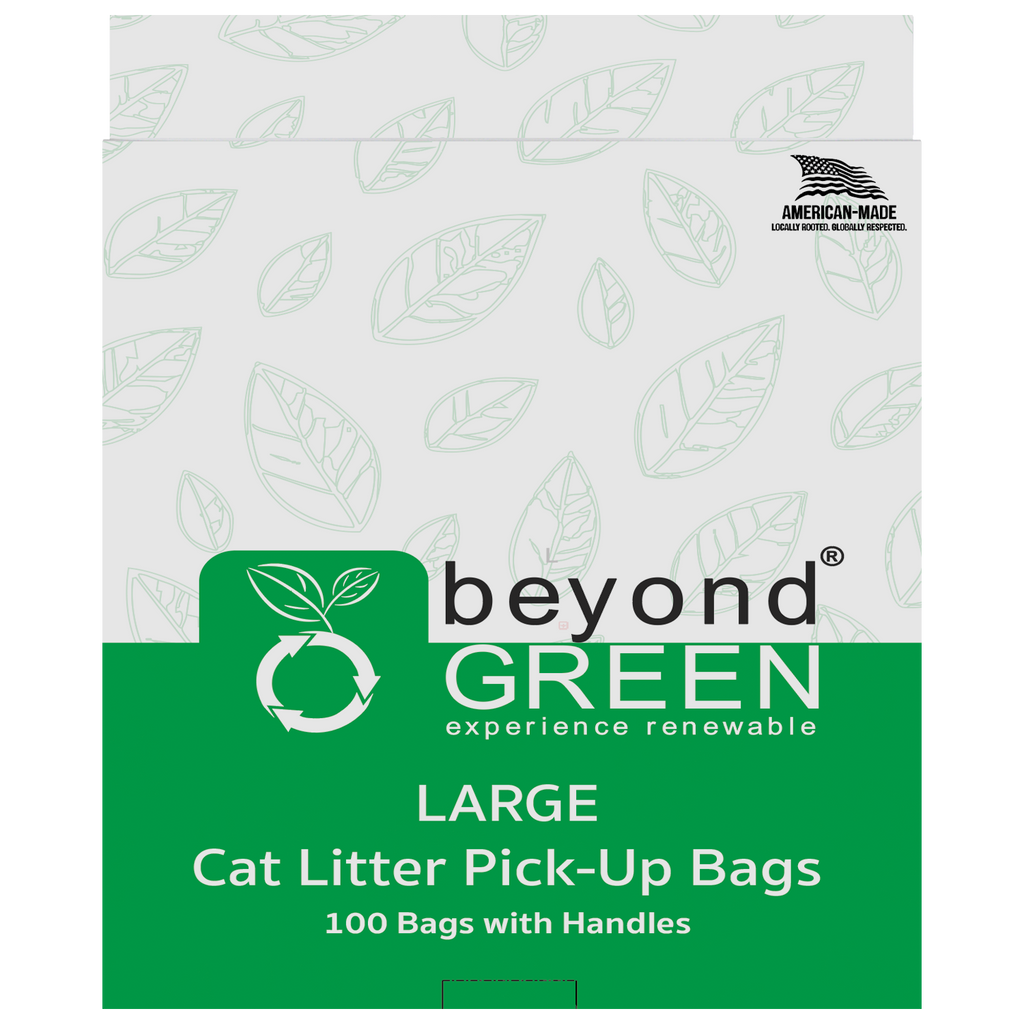 Large Cat Litter Pick-Up Bags with Handles - 100 Bags