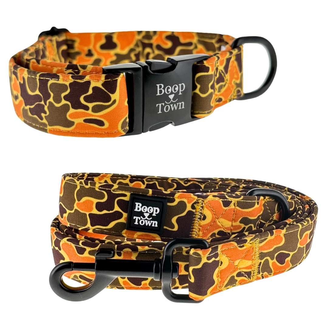 Duck Camo Collar + Leash Set