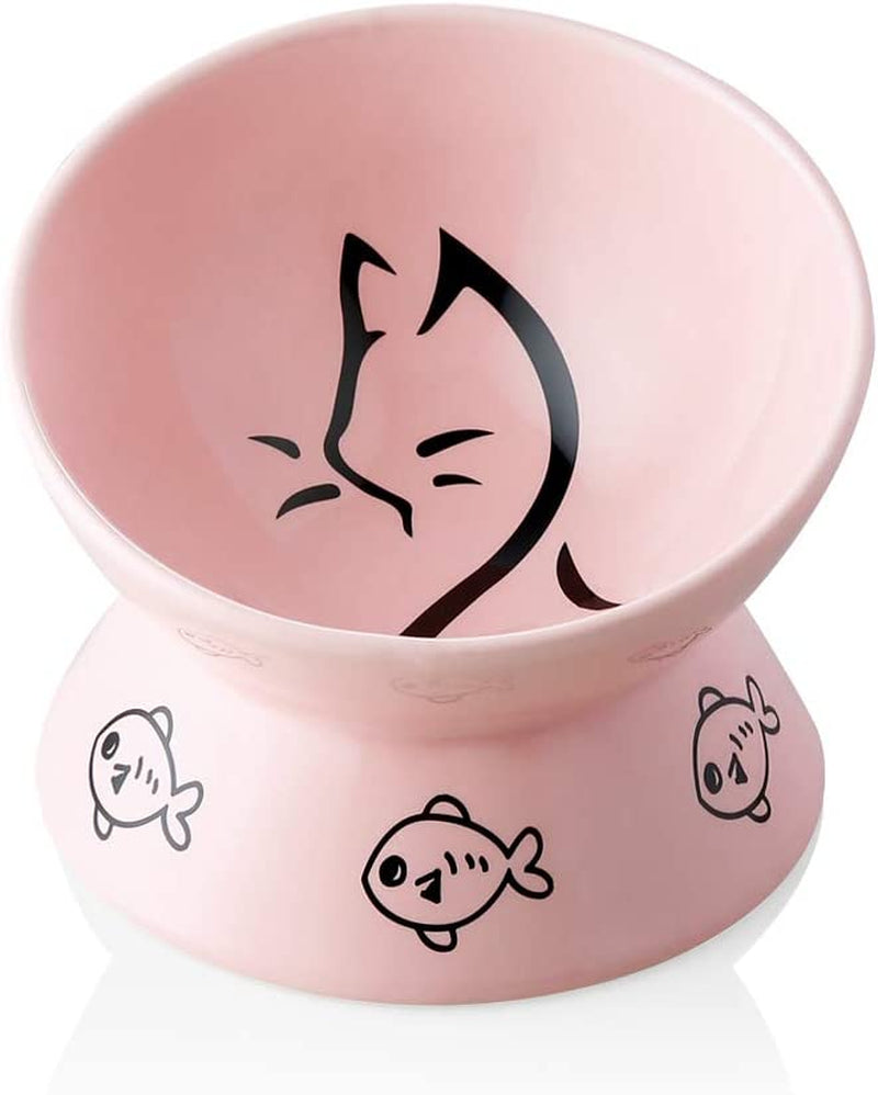 Raised Cat Bowl for Dry Wet Cat Food
